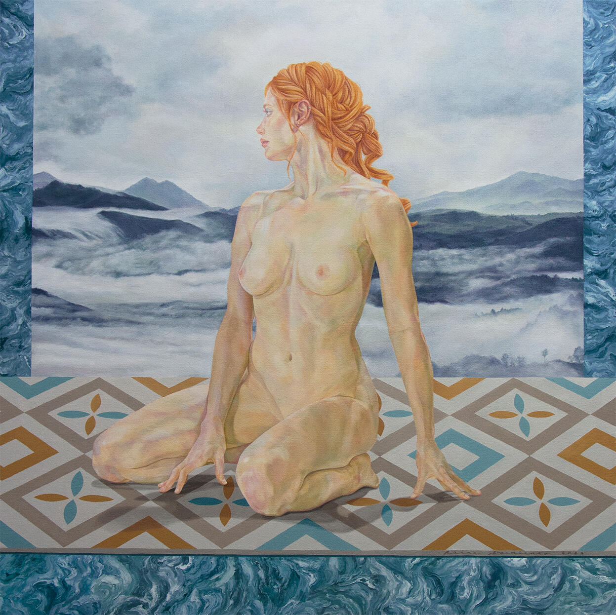 Staying Calm Through Involuntary Compartmentalization | Oil on Canvas | 36" x 36" | 2023