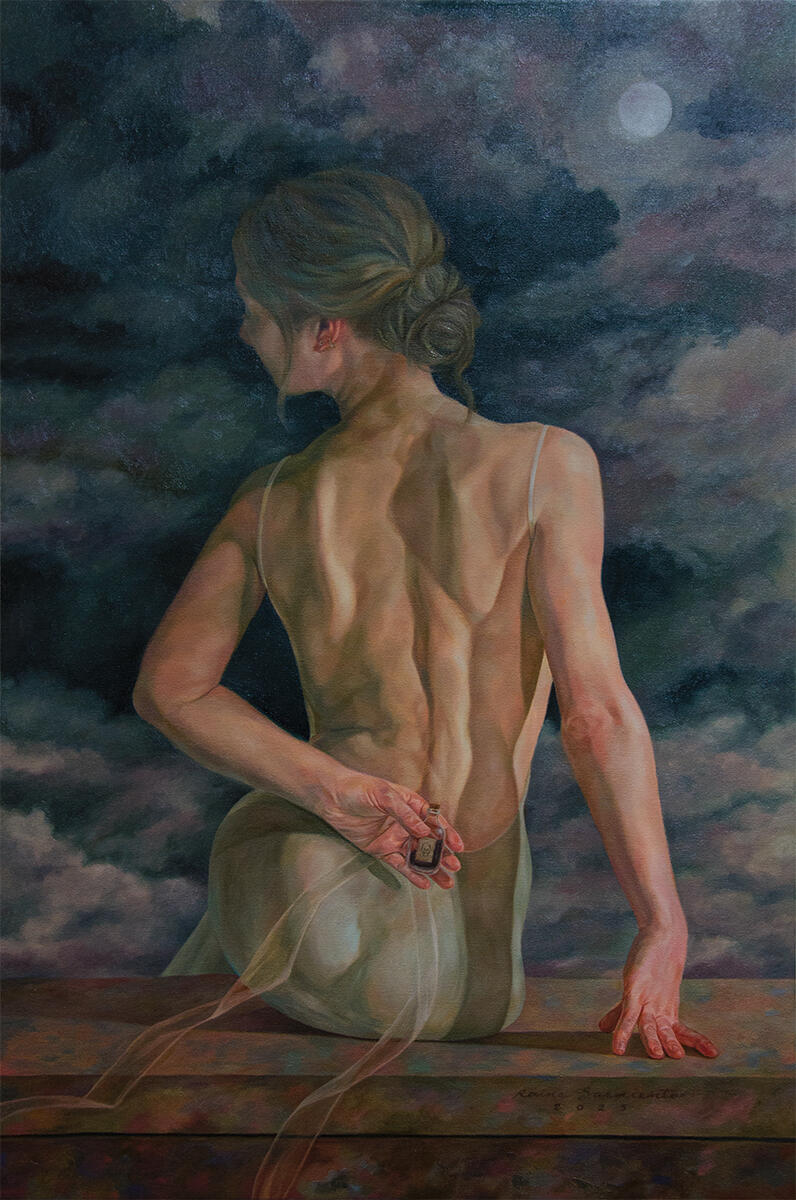 A Dark Thought After Midnight | Oil on Canvas | 36" x 24" | 2025